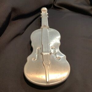 Vintage Aluminum Mount Vernon Ware Violin Shaped, Stoltz & Assoc. Cleveland OH.